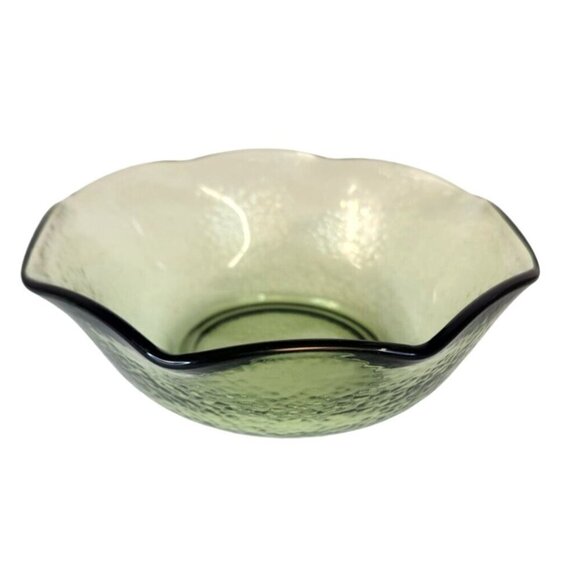 Avocado Green Glass Dip Serving Bowl, Condiment dish, - Picture 1 of 9